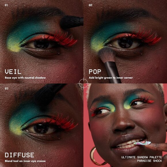 🆕 Makeup Ultimate Shadow Palette 16-Shade Vegan Formula -Paradise Shock Cruelty - Picture 4 of 7